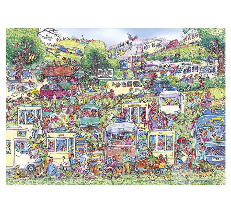 Gibsons Caravan Chaos Puzzle 1000pcs RETIRED