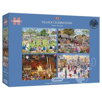 Gibsons Gibsons Village Celebrations Puzzle 4 x 500pcs