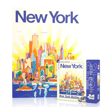 New York Puzzle Company New York Puzzle Co. American Airlines: NYC Skyline Mini Puzzle 100pcs