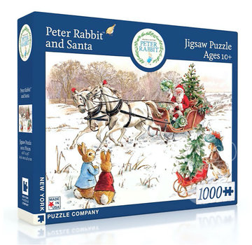 New York Puzzle Company New York Puzzle Co. Peter Rabbit: Peter Rabbit and Santa Puzzle 1000pcs