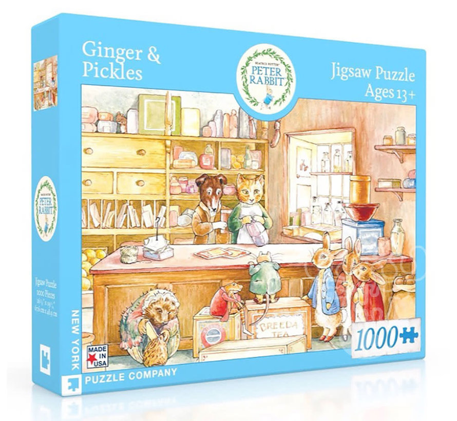 New York Puzzle Co. Peter Rabbit: Ginger & Pickles Puzzle 1000pcs*