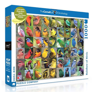 New York Puzzle Company New York Puzzle Co. Cornell Lab: Rainbow of Birds Puzzle 1000pcs