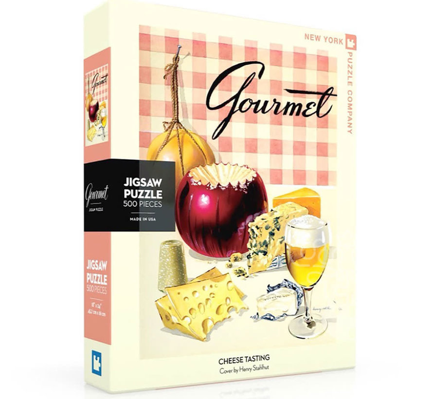 New York Puzzle Co. Gourmet: Cheese Tasting Puzzle 500pcs