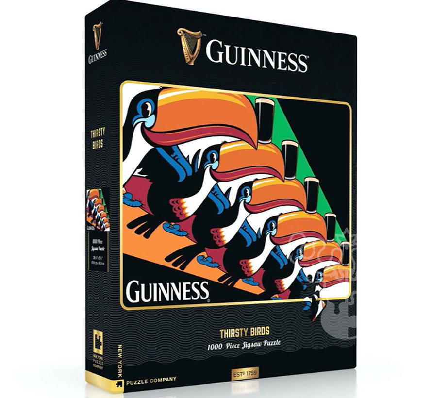 New York Puzzle Co. Guinness: Thirsty Birds Puzzle 1000pcs