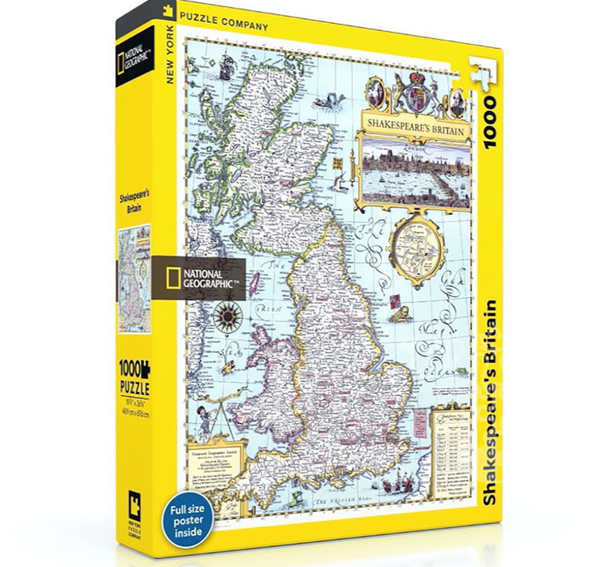 New York Puzzle Co. National Geographic: Shakespeare's Britain Puzzle 1000pcs