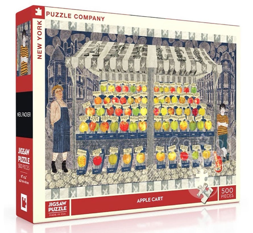 New York Puzzle Co. Neil Packer: Apple Cart Puzzle 500pcs
