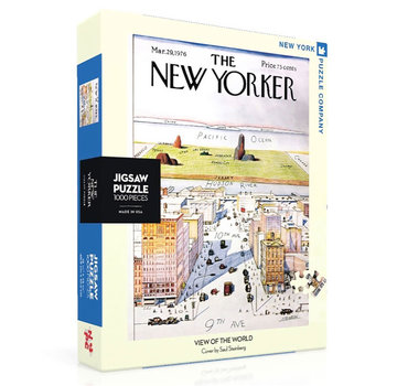 New York Puzzle Company New York Puzzle Co. The New Yorker: View of the World from 9th Avenue Puzzle 1000pcs