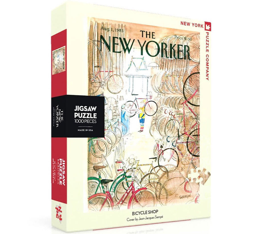 New York Puzzle Co. The New Yorker: Bicycle Shop Puzzle 1000pcs *