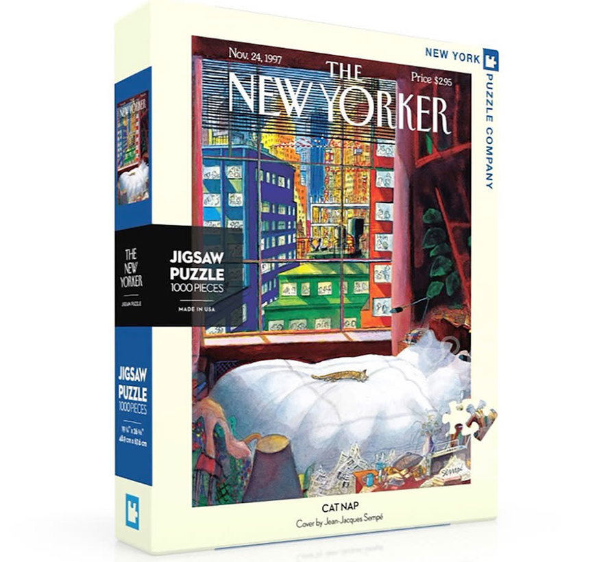 New York Puzzle Co. The New Yorker: Cat Nap Puzzle 1000pcs