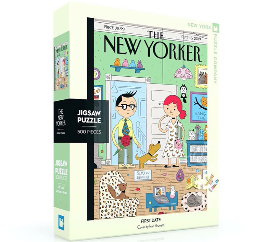 New York Puzzle Co. The New Yorker: First Date Puzzle 500pcs