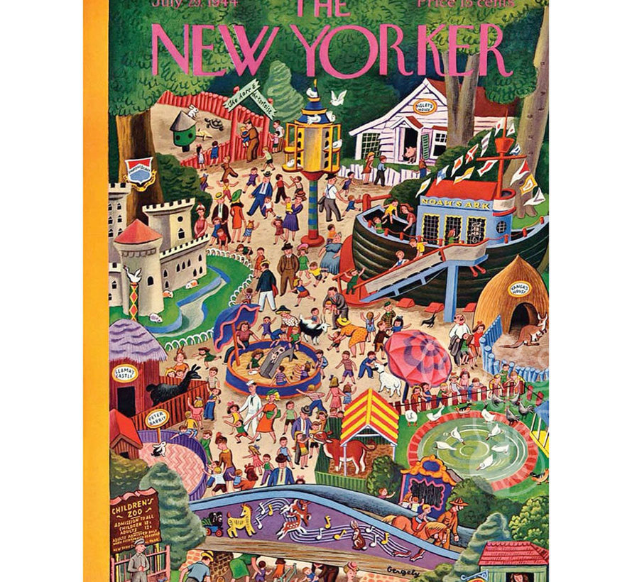 New York Puzzle Co. The New Yorker: Day at the Zoo Puzzle 1000pcs
