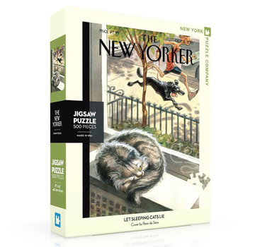 New York Puzzle Company New York Puzzle Co. The New Yorker: Let Sleeping Cats Lie Puzzle 500pcs