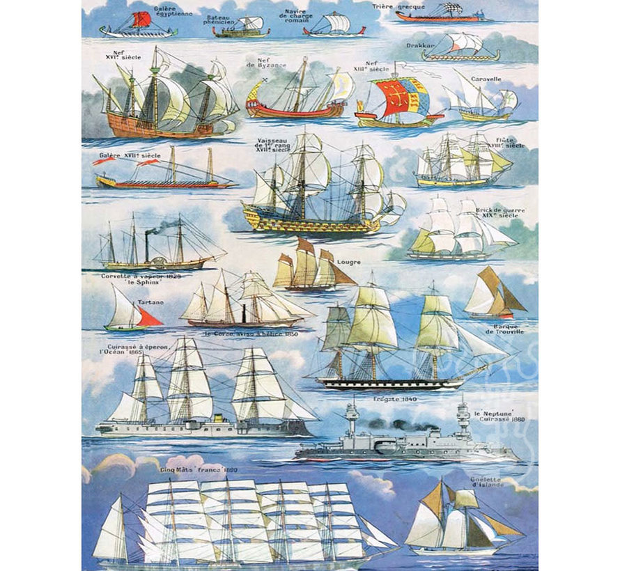 New York Puzzle Co. Vintage Collection: Navires ~ Ships Puzzle 1000pcs*