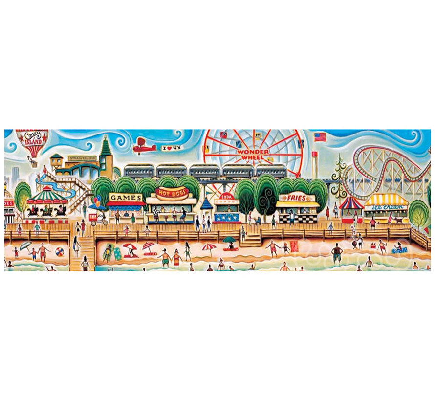 New York Puzzle Co. MTA: Coney Island Panoramic Puzzle 1000pcs
