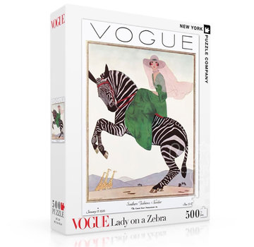 New York Puzzle Company New York Puzzle Co. Vogue: Lady on a Zebra Puzzle 500pcs