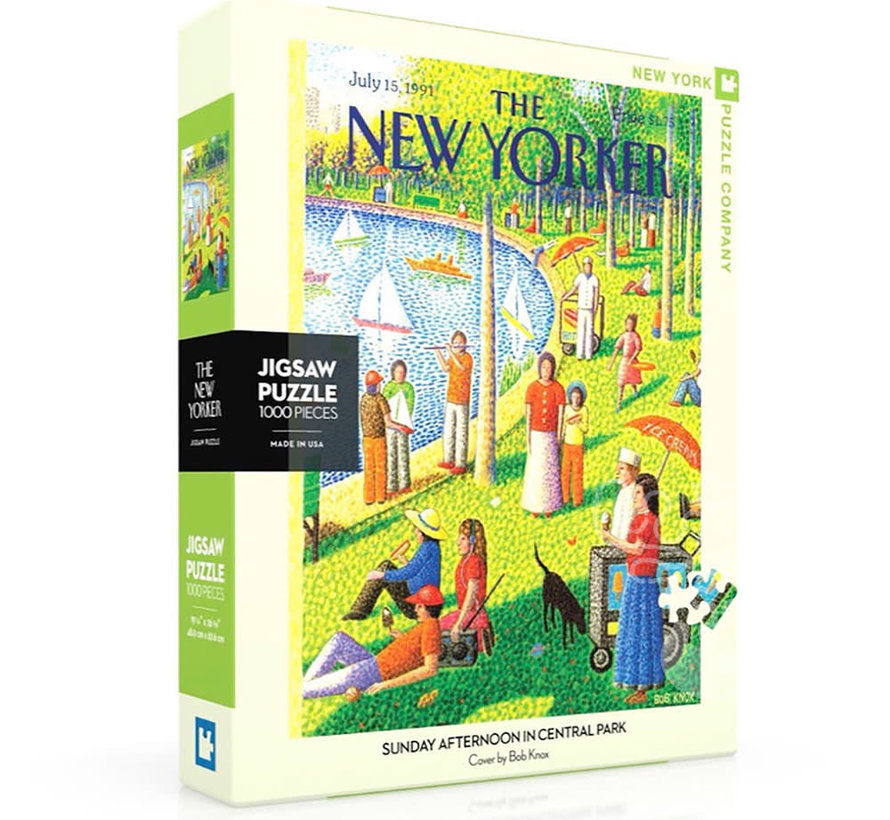 New York Puzzle Co. The New Yorker: Sunday Afternoon in Central Park Puzzle 1000pcs