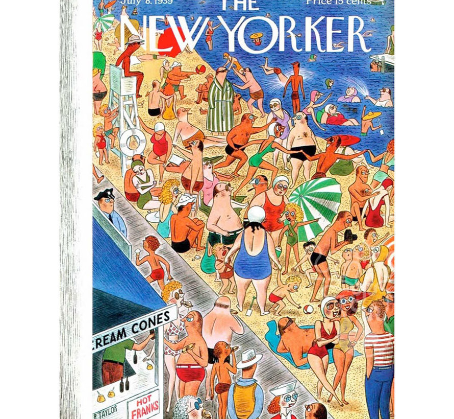 New York Puzzle Co. The New Yorker: Beachgoing Puzzle 1000pcs