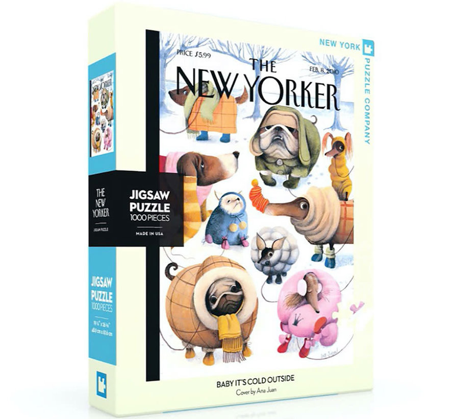 New York Puzzle Co. The New Yorker: Baby It's Cold Outside Puzzle 1000pcs
