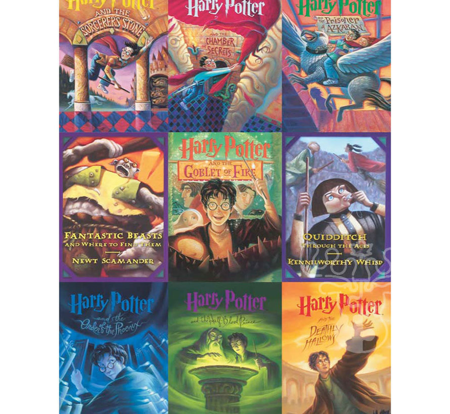 New York Puzzle Co. Harry Potter: The Book Covers Collage Puzzle 500pcs