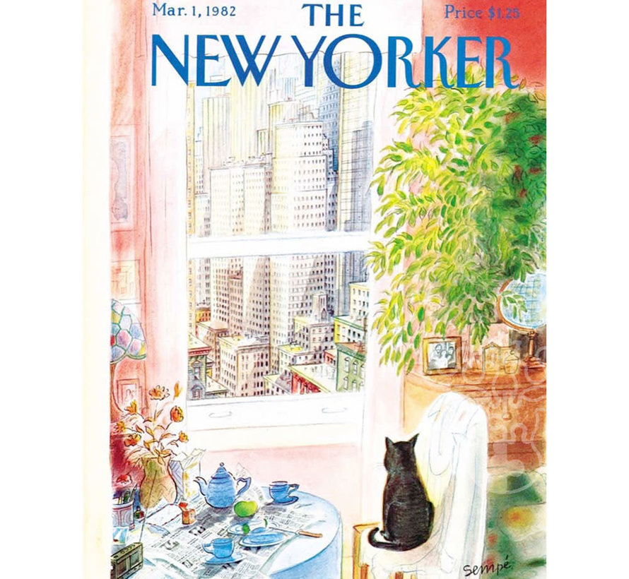 New York Puzzle Co. The New Yorker: Cat's Eye View Puzzle 1000pcs