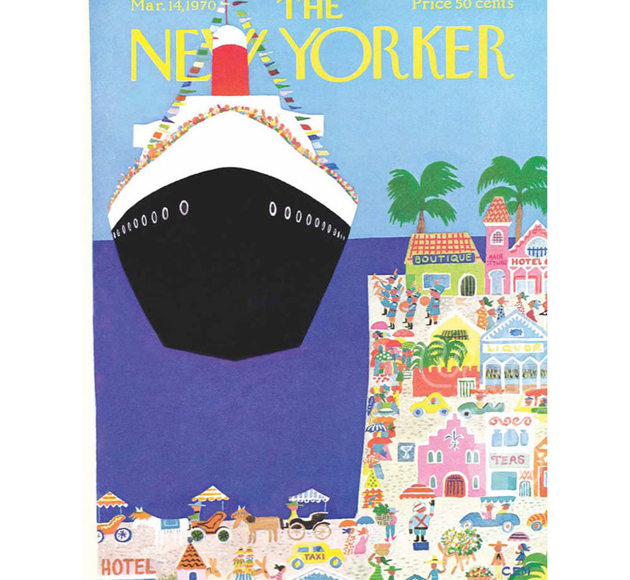 New York Puzzle Co. The New Yorker: Cruise Ship Puzzle 500pcs