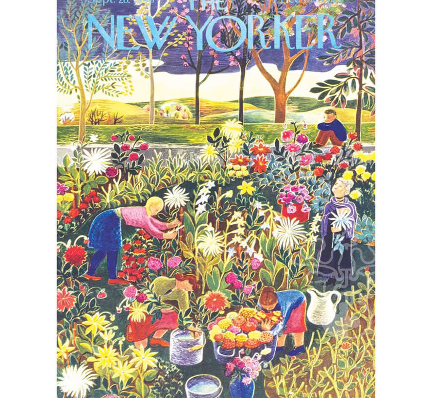 New York Puzzle Co. The New Yorker: Flower Garden Puzzle 1000pcs