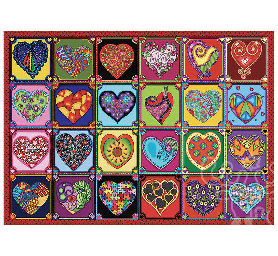 JaCaRou Quilted Hearts Puzzle 1000pcs