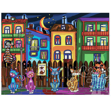 JaCaRou Puzzles JaCaRou Cat's Night Out Puzzle 1000pcs