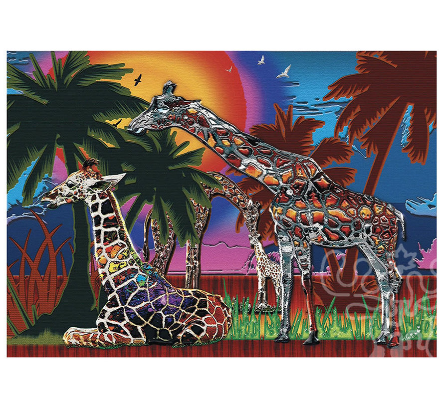 JaCaRou Rainbow Giraffes Puzzle 1000pcs