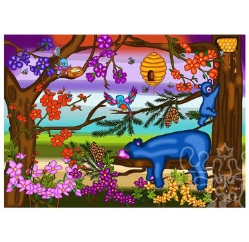 JaCaRou Puzzles FINAL SALE JaCaRou The Bear Necessities Puzzle 1000pcs
