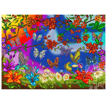 JaCaRou Puzzles JaCaRou Butterflies and Hummingbirds Puzzle 1000pcs