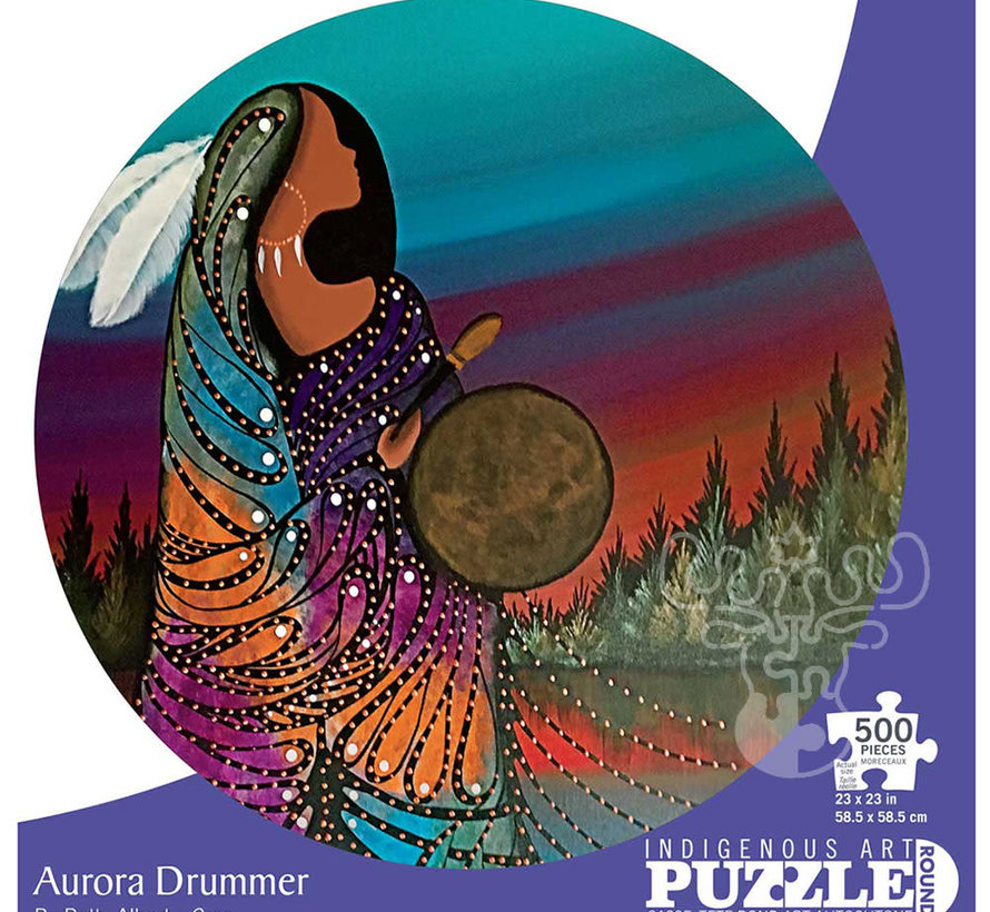 Indigenous Collection: Aurora Drummer Round Puzzle 500pcs