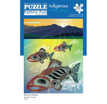 Canadian Art Prints Indigenous Collection: Salmon Fall Run Family Puzzle 500pcs