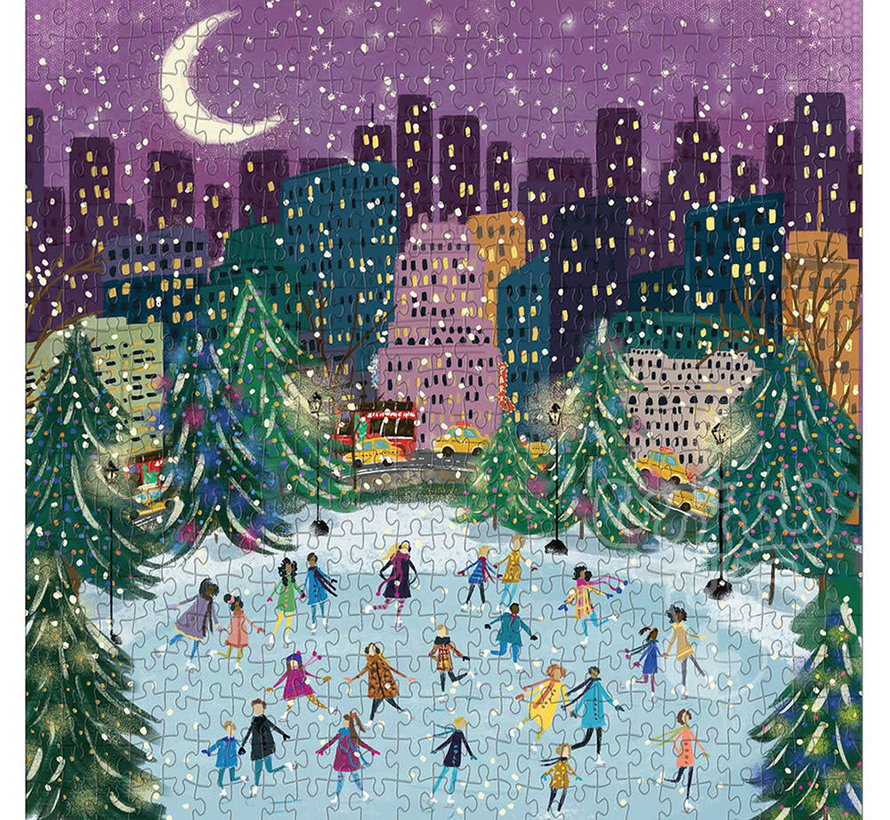 Galison Merry Moonlight Skaters Foil Puzzle 500pcs Puzzles Canada