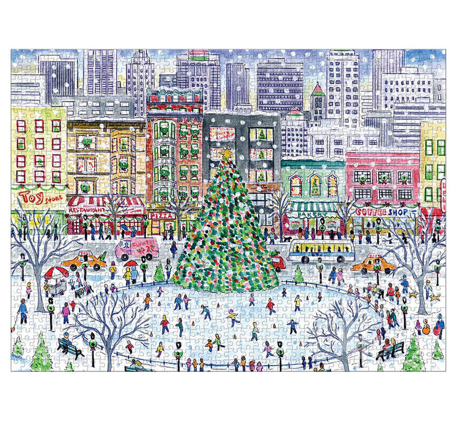 Galison Michael Storrings Christmas in the City Puzzle 1000pcs