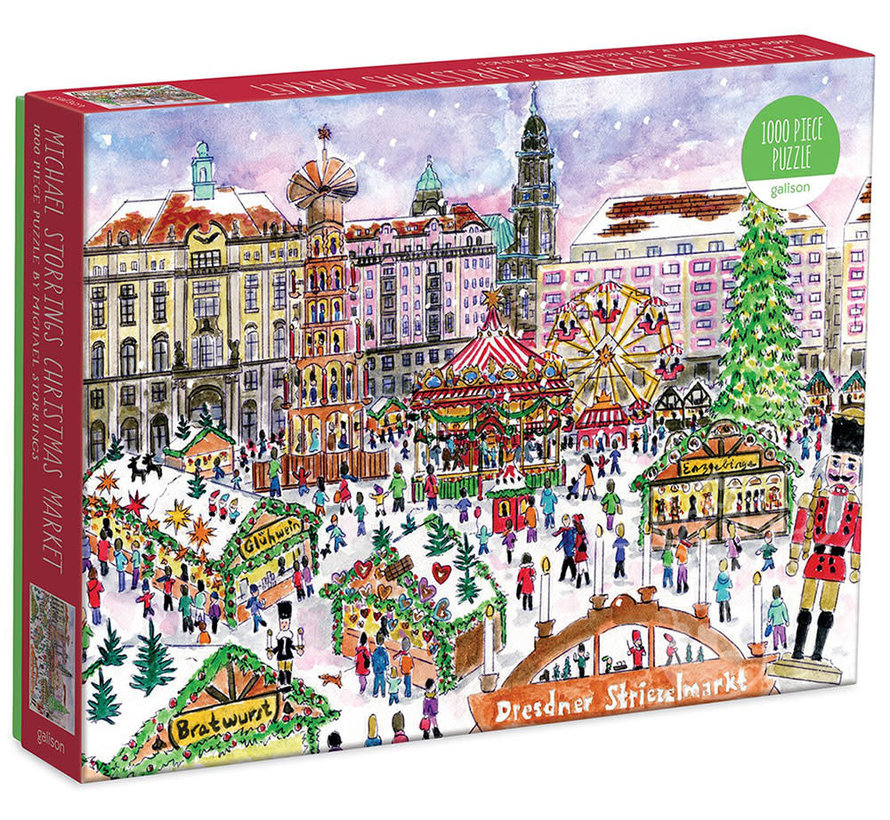 Galison Michael Storrings Christmas Market Puzzle 1000pcs