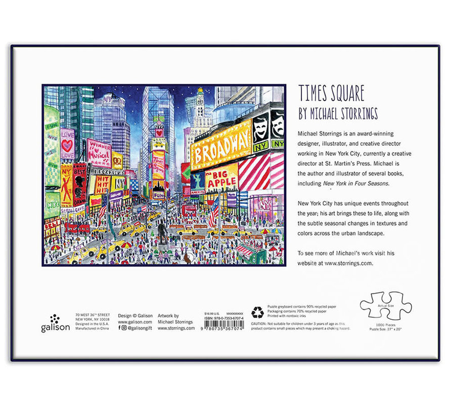 Galison Michael Storrings Times Square Puzzle 1000pcs