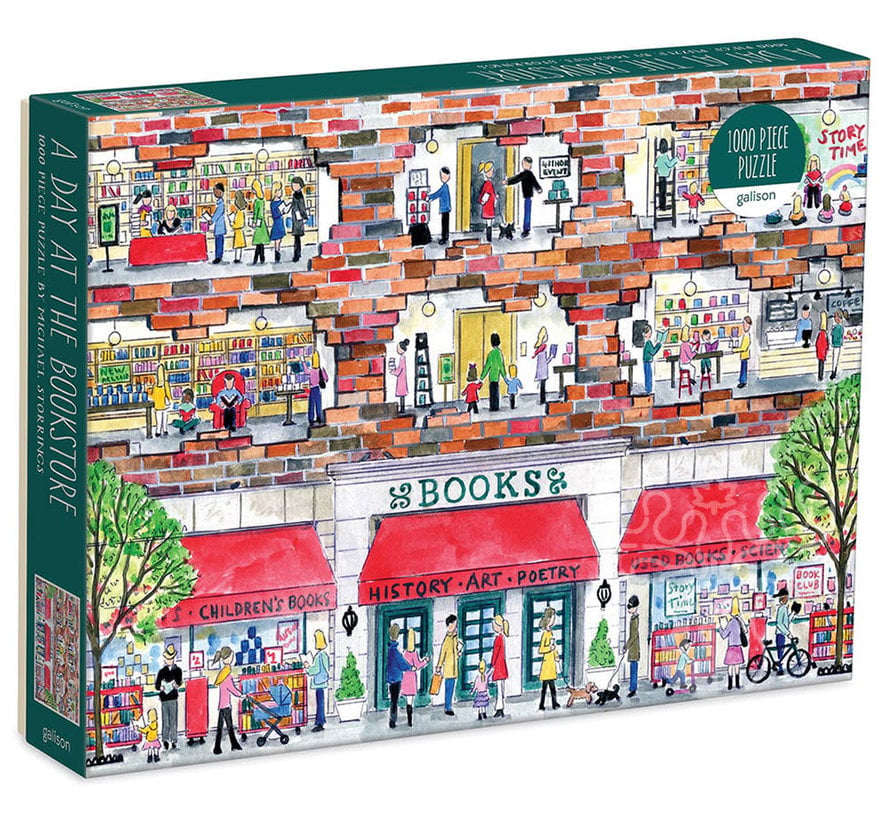 Galison Michael Storrings A Day at the Bookstore Puzzle 1000pcs