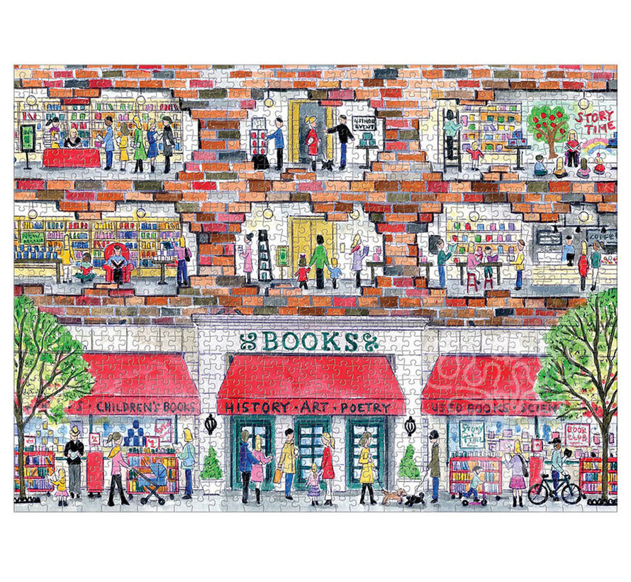 Galison Michael Storrings A Day at the Bookstore Puzzle 1000pcs