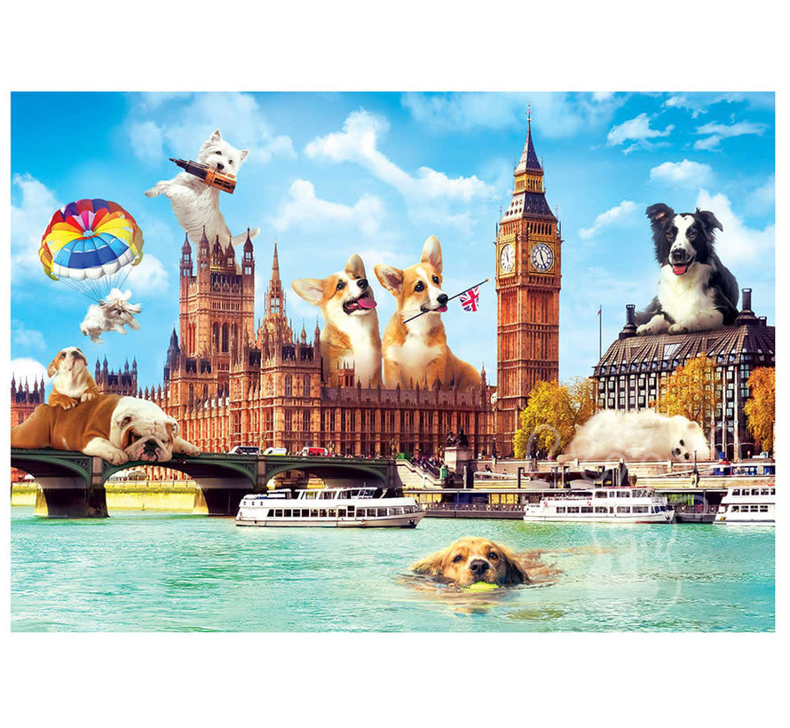 Trefl Funny Cities: Dogs in London Puzzle 1000pcs