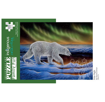 Canadian Art Prints Indigenous Collection: Polar Night Family Puzzle 500pcs