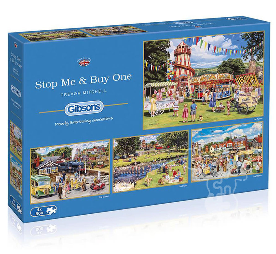 Gibsons Stop Me & Buy One Puzzle 4 x 500pcs