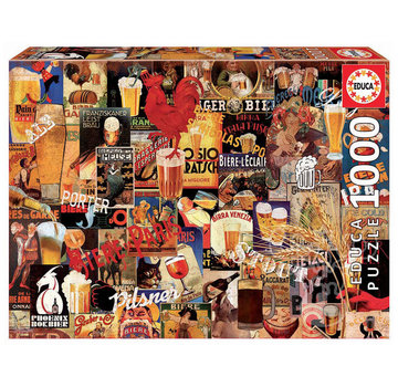 Educa Borras Educa Vintage Beer Collage Puzzle 1000pcs