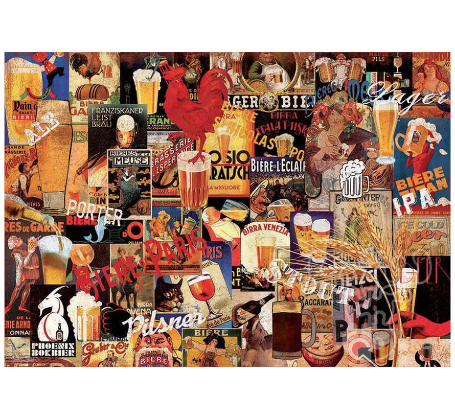 Educa Vintage Beer Collage Puzzle 1000pcs