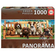 Educa Borras Educa Puppies on the Bench Panorama Puzzle 1000pcs