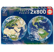 Educa Borras Educa Planet Earth Round Puzzle 2 x 800pcs