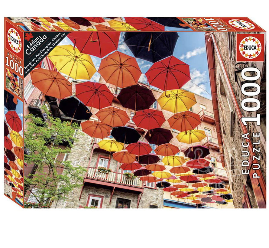 Educa Umbrellas in Petit Champlain, Quebec City Puzzle 1000pcs