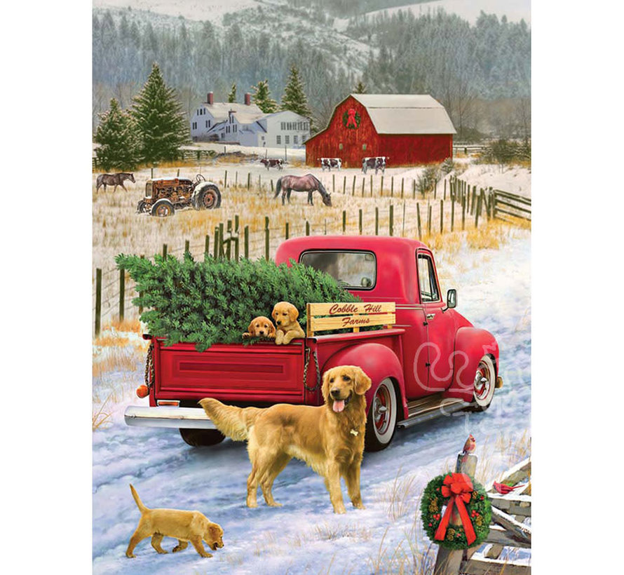 Cobble Hill Red Truck Farm Tray Puzzle 35pcs