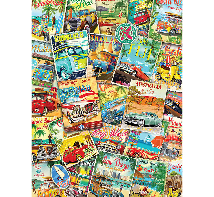 Eurographics Vintage Travel Collage Puzzle 1000pcs