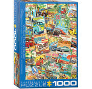 Eurographics Eurographics Vintage Travel Collage Puzzle 1000pcs